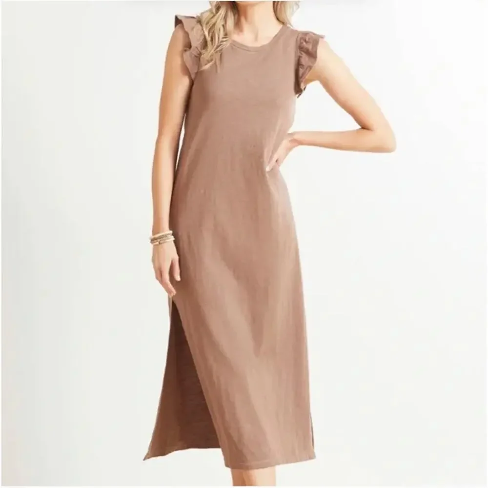 Z Supply Brown Midi Dress - Picture 1 of 8